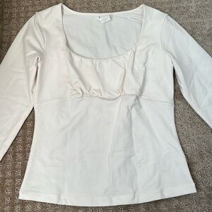 Women’s ATHLETA Shanti Scoop Top ivory size small